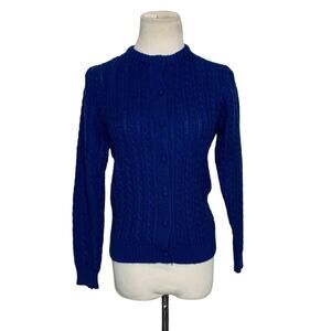 Country Roads blue buttoned cardigan sweater size small